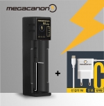 메가캐논 M1-plus 올인원 멀티 고속충전기 18650 26650 21700 MEGACANON KC