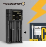 메가캐논 M2-plus 올인원 멀티 고속충전기 18650 26650 21700 MEGACANON KC