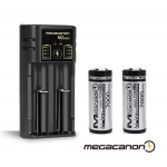 메가캐논 M2-PLUS 1개 + 26650 7000mAh 2개 세트상품 MEGACANON 7000 대용량 KC